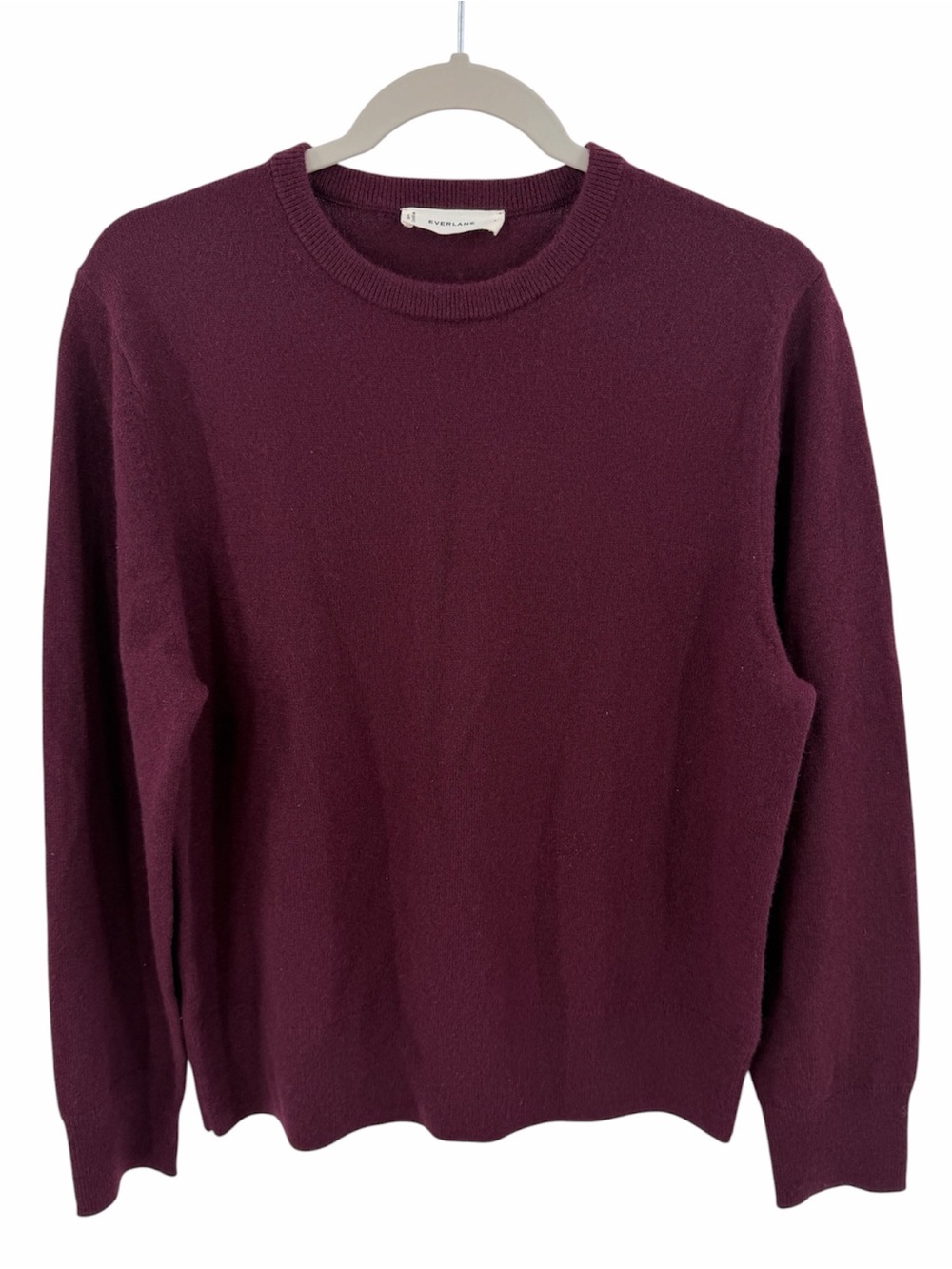 Everlane Cashmere Crew Neck Sweater in wine Size L